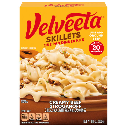Velveeta Skillets Creamy Beef Stroganoff One Pan Dinner Kit