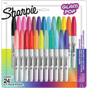 Glam Pop Permanent Markers, Fine Point, 24 Count