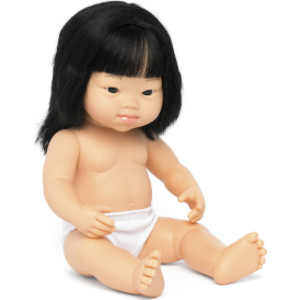 Anatomically Correct 15" Baby Doll, Down Syndrome Asian Girl