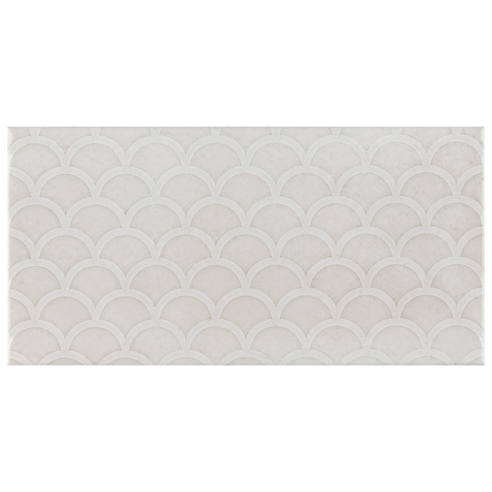 Camden Decor Antique Bianco 4 in. x 8 in. Ceramic Wall Tile