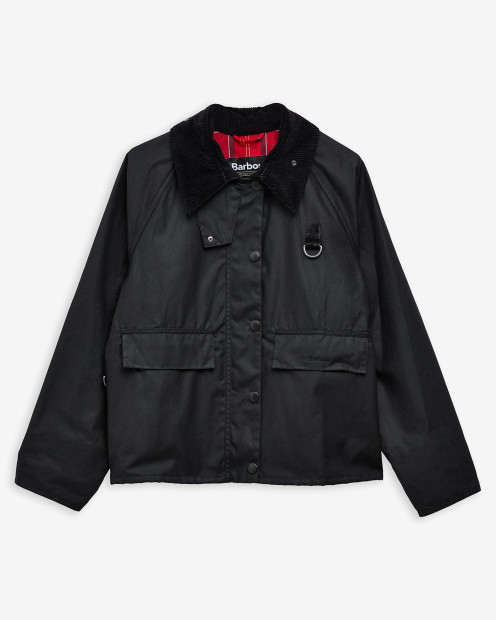 Women's Spey Waxed Jacket Black Cardinal