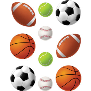 Sports Balls Accents, Pack of 30