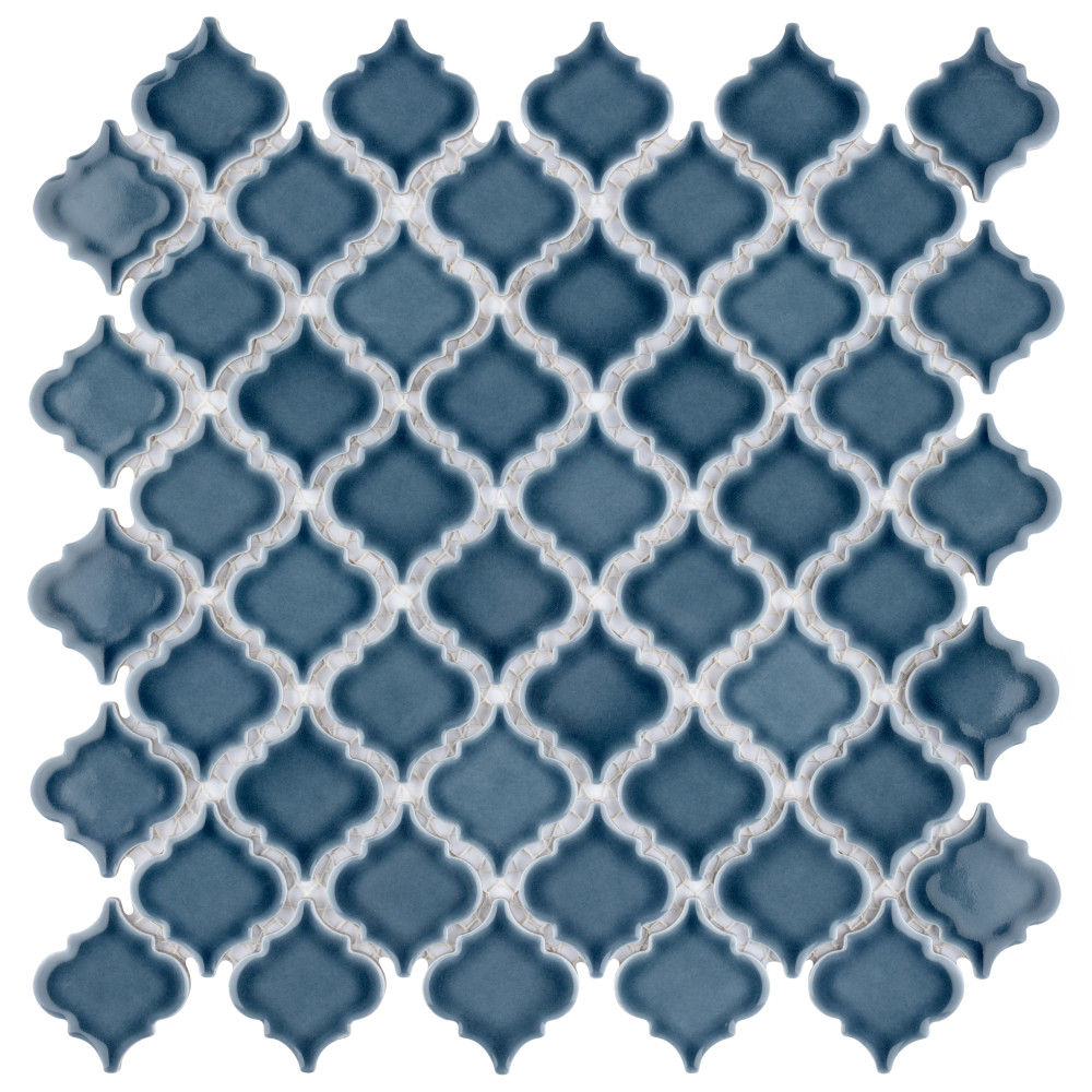 Hudson Tangier Storm Grey 12-3/8 in. x 12-3/8 in. Porcelain Mosaic Tile