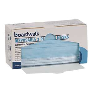 Boardwalk, Three-Ply General Use Face Mask, Blue, 2000 per Case