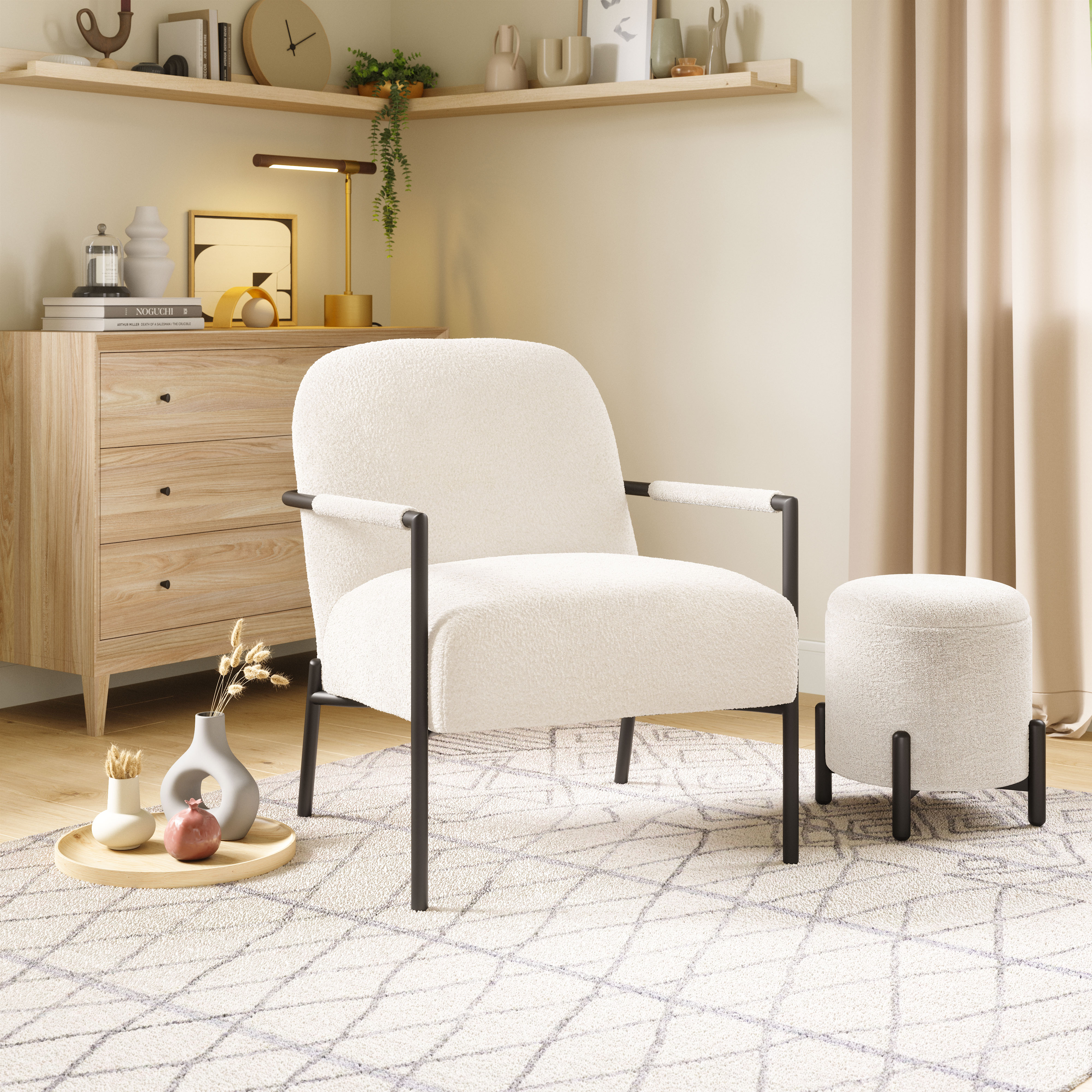 Chicago Accent Chair Ivory product image