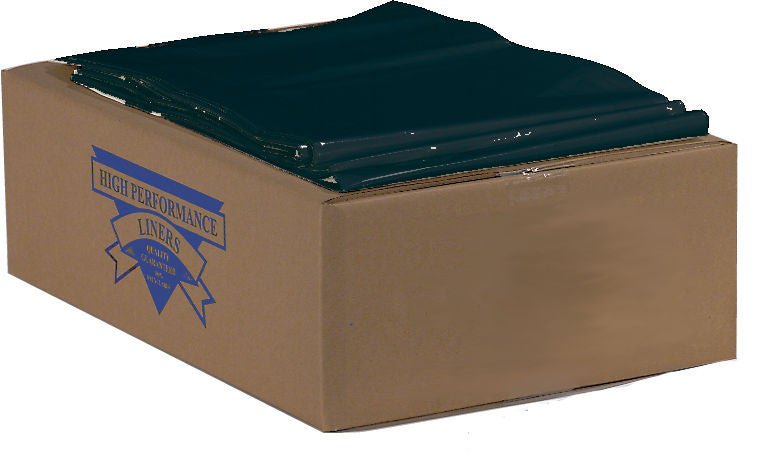 Colonial Bag 2X Heavy Duty Trash Bag, Black, 56 gal., 1.8 mil