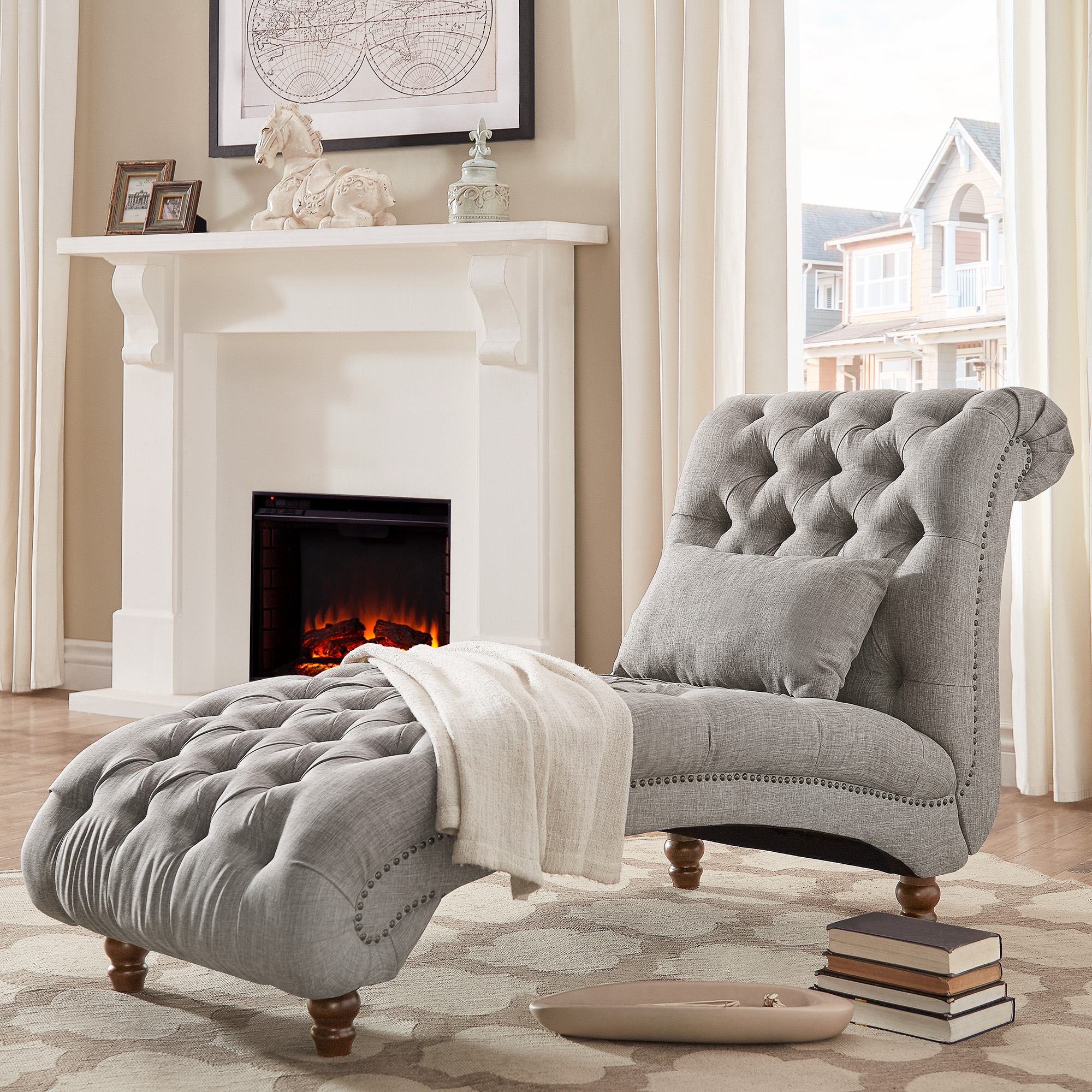 Tufted Oversized Chaise Lounge
