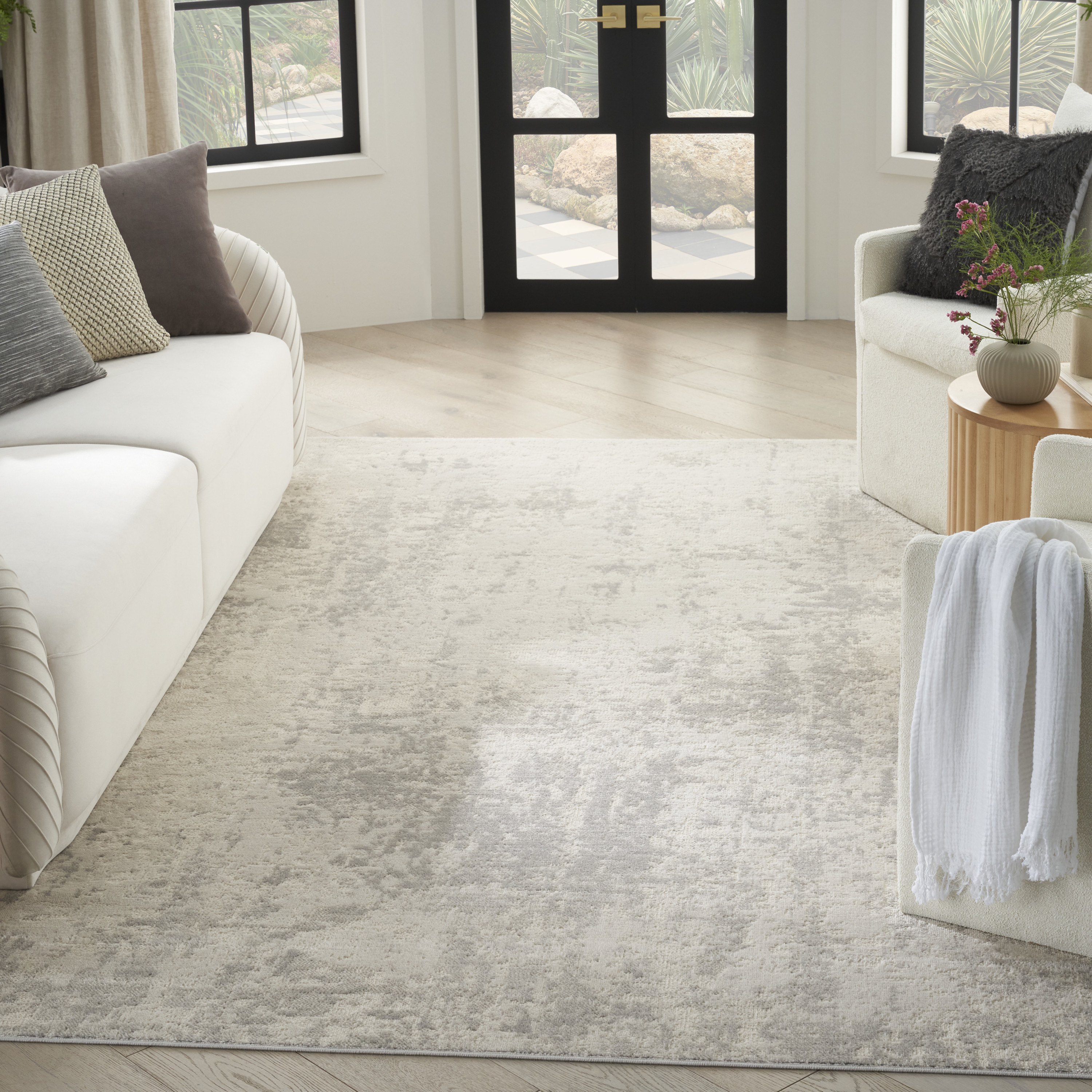 Nourison Quarry 7'10" x 9'10" Cream Grey Modern Indoor Rug