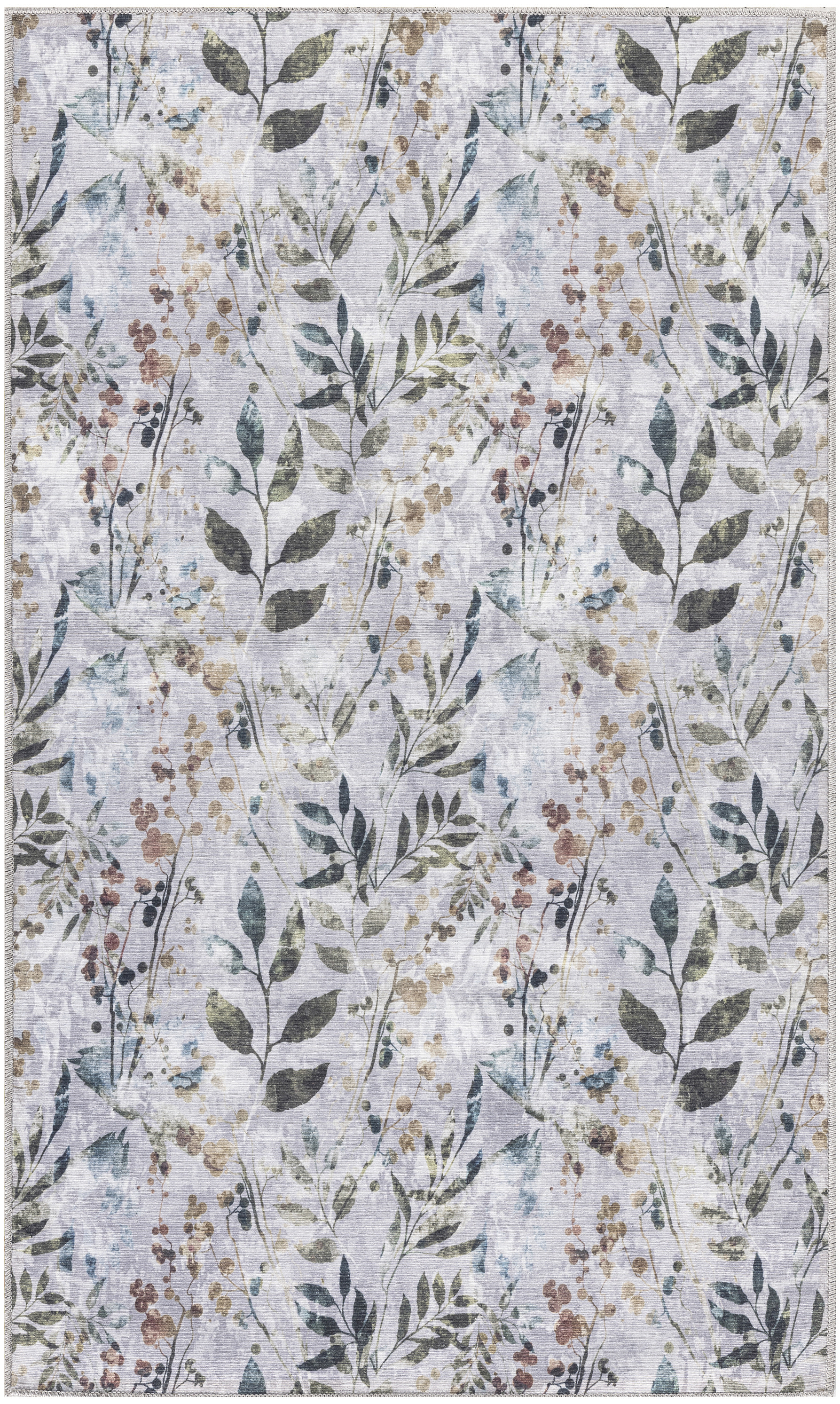 Nourison Nourison Washables 3' x 5' Grey Multicolor Contemporary Indoor Rug
