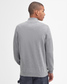 Felpa in cotone con mezza zip 
