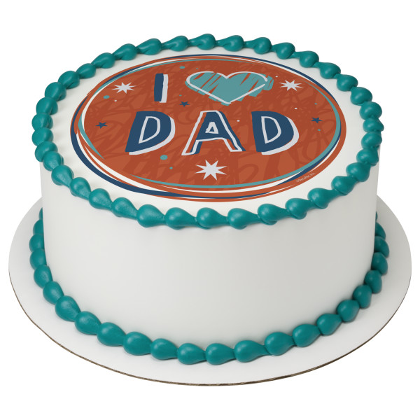 I Heart Dad PhotoCake® Edible Image®