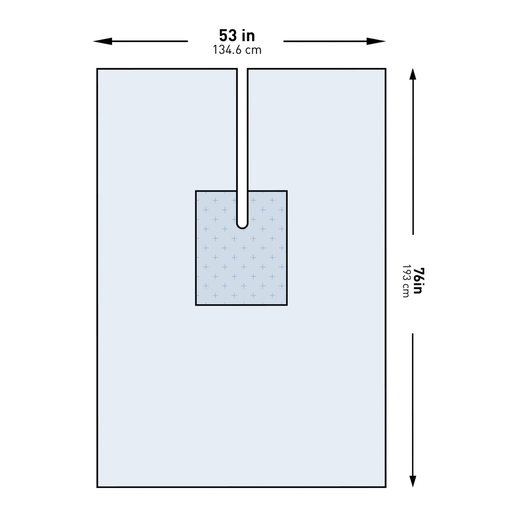 McKesson Sterile U-Drape with Split, 53 x 76 Inch