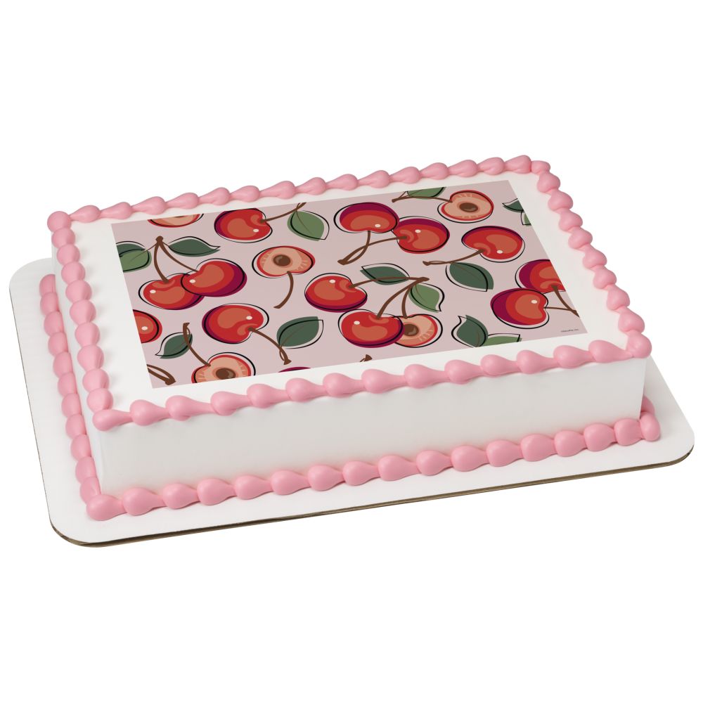 Image Cake Cherry Pattern Sheet