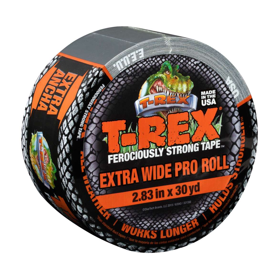 T-REX® Tape Extra Wide Roll - Gunmetal Gray, 2.83 in. x 30 yd.