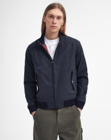 Barbour x Baracuta Porton Waxed Harrington Jacket Navy
