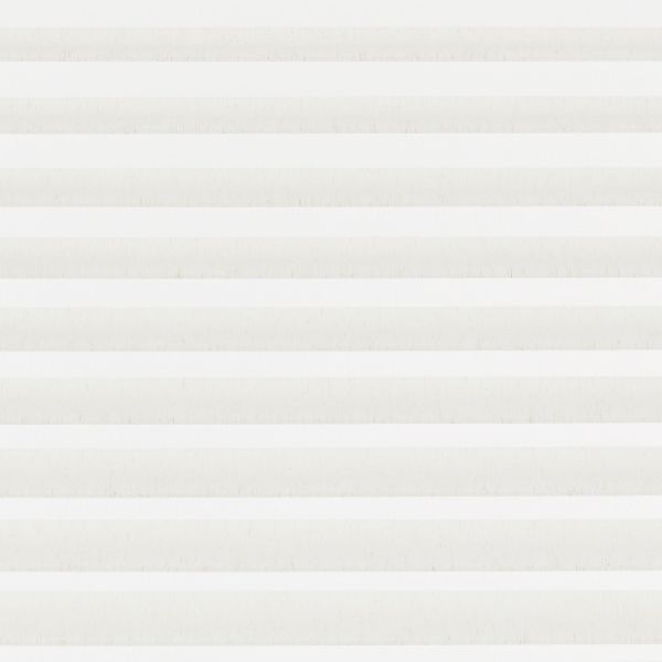 Zebra fabric roller blind covering entire window, with alternating opaque and sheer horizontal bands. Bands aligned to filter bright daylight, producing soft, evenly diffused light in a neutral room.