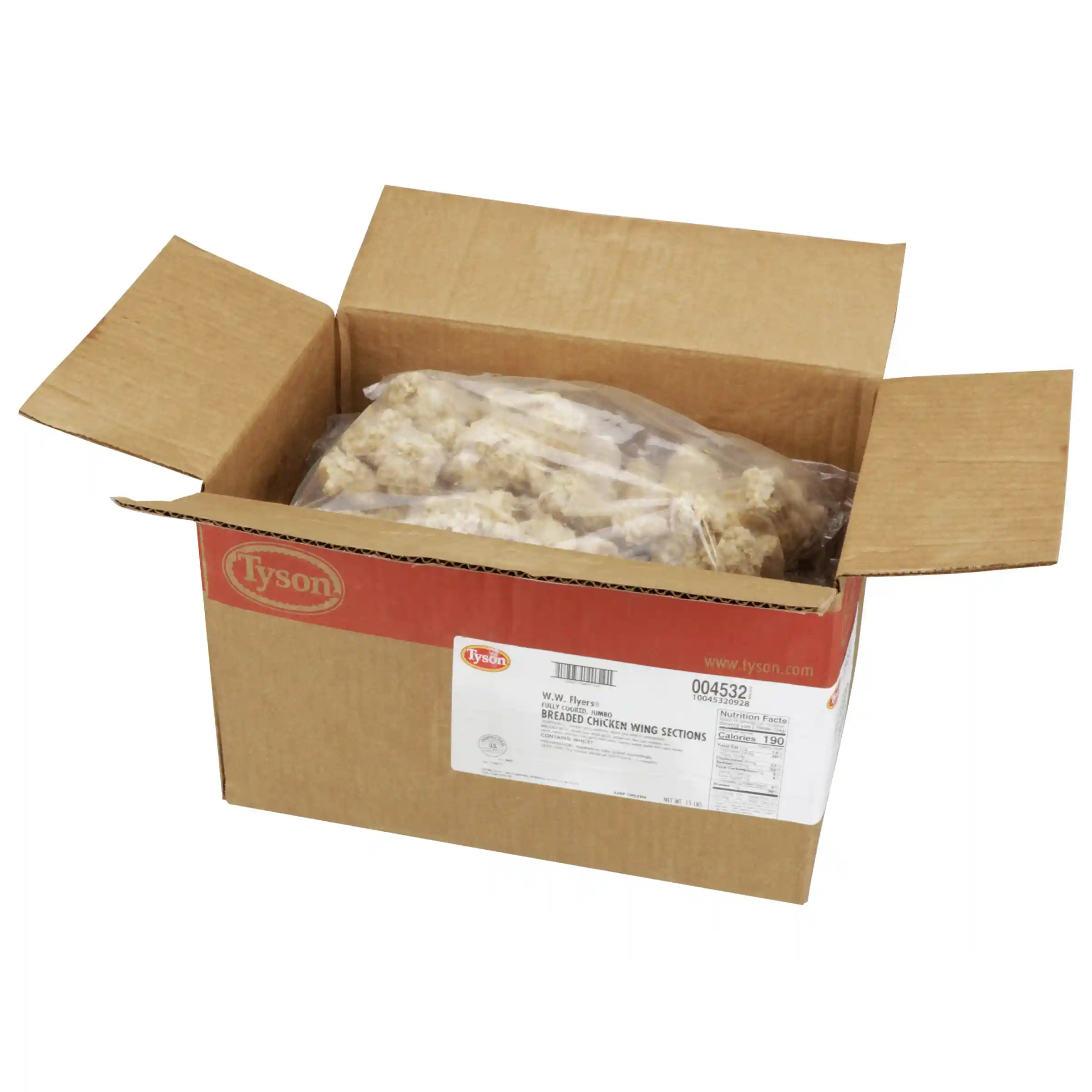 Tyson® W.W. Flyers® Fully Cooked Breaded Bone-In Chicken Wing Sections, Jumbo_image_4