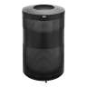 Rubbermaid Commercial, Classics, Perforated Open Top, 51 gal, Metal, Black, Round, Receptacle