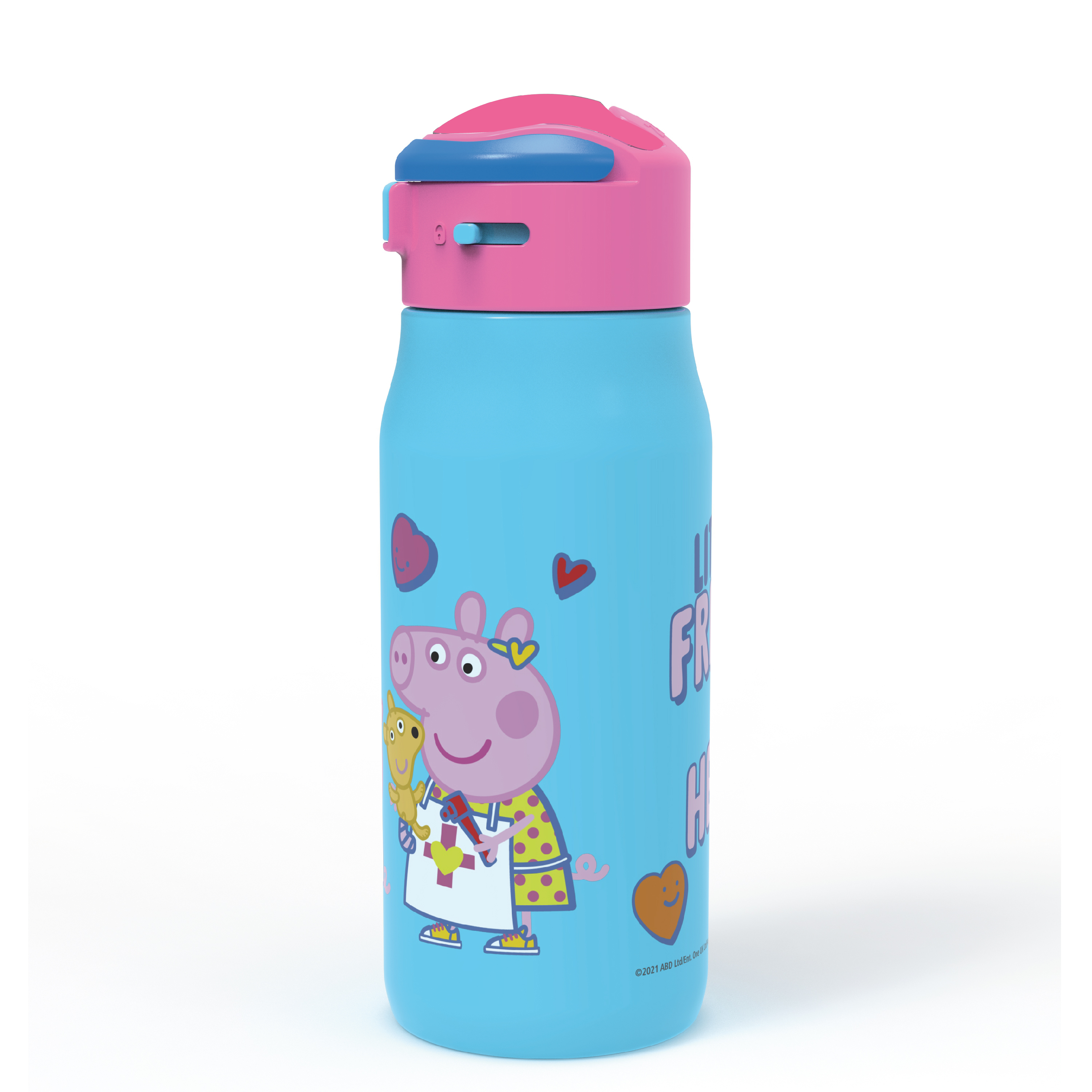 Peppa Pig 13.5 ounce Mesa Double Wall Insulated Stainless Steel Water Bottle, Peppa and Friends slideshow image 2