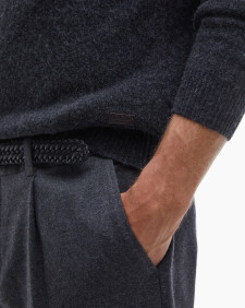 Essential Elbow Patch Jumper Charcoal