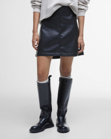 Peyton Faux-Leather Mini Skirt Classic Black