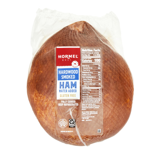 HORMEL(r) Hardwood Smoked Pit Ham, Water Added, 2 pc . C1CB - Front Center Inner Pack (Hi Res)