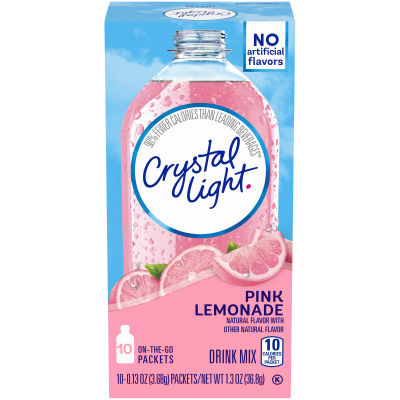 Crystal Light Pink Lemonade Drink Mix, 10 ct On-the-Go-Packets