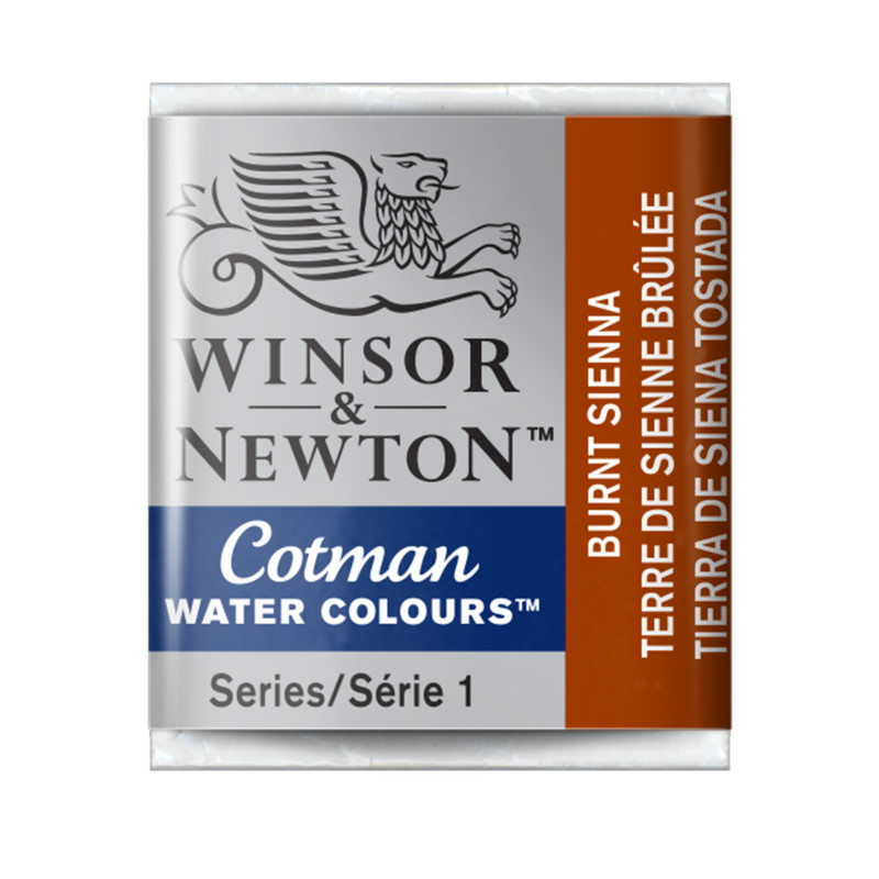 Cotman Watercolor Paint, Half Pan, Burnt Sienna