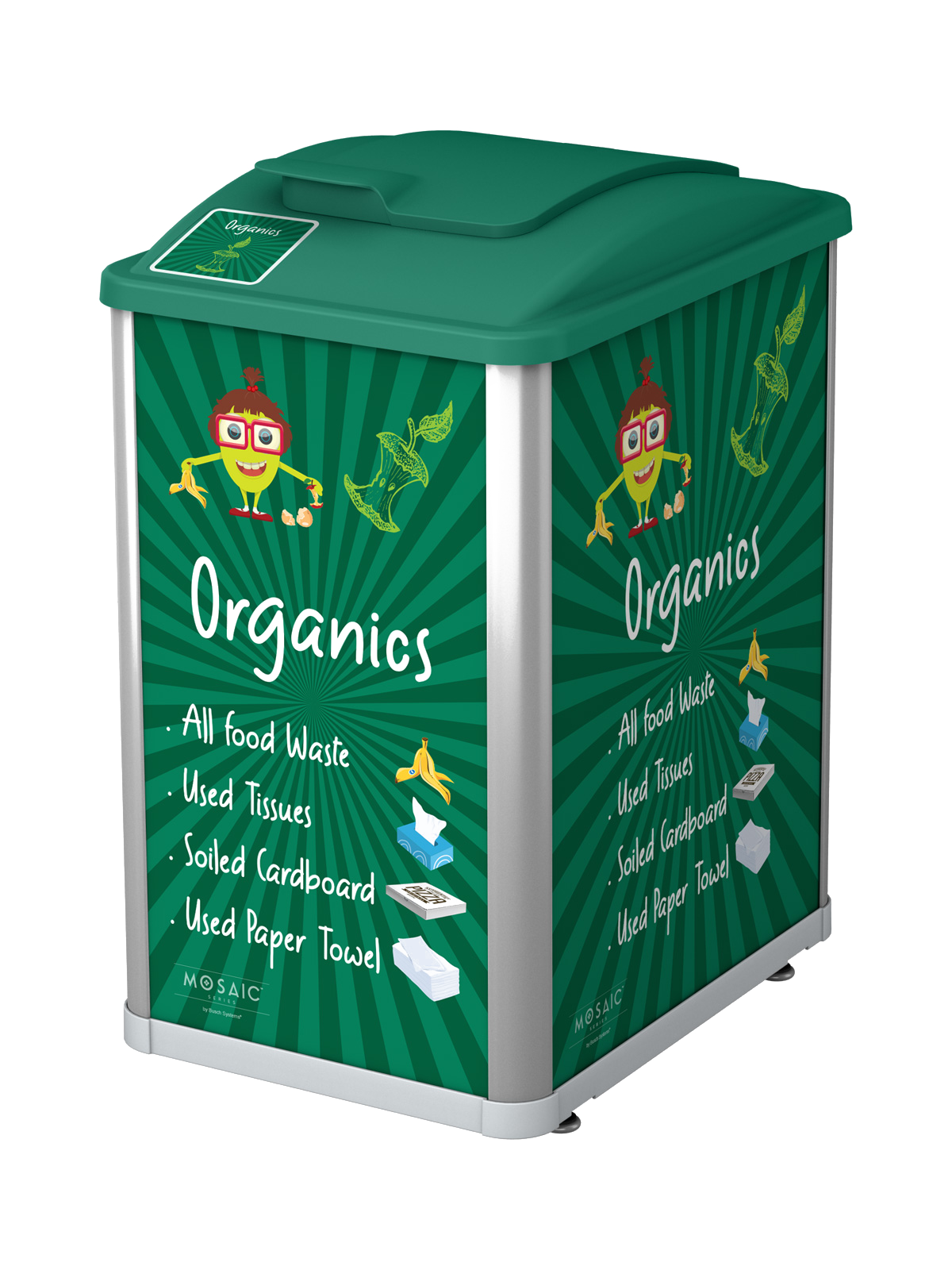 MOSAIC – Single – Junior – Organics – Solid Lift – Silver-Green