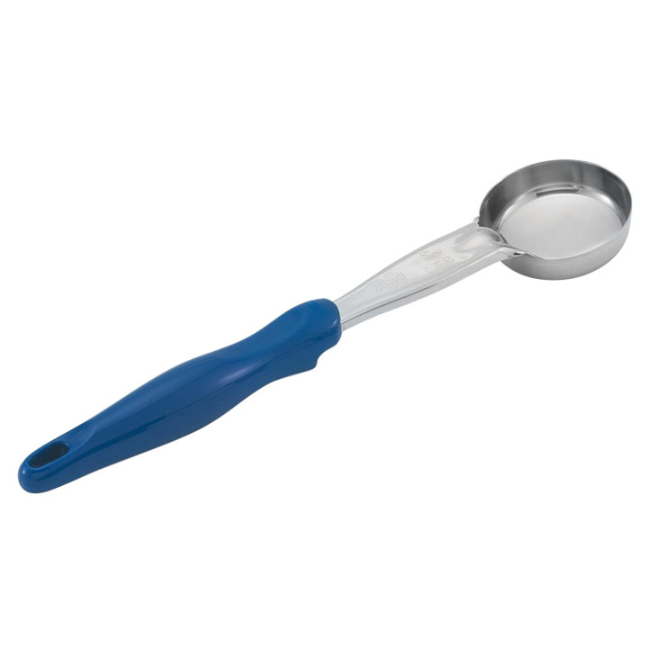 2-ounce one-piece heavy-duty solid round Spoodle® utensil with blue nylon handle