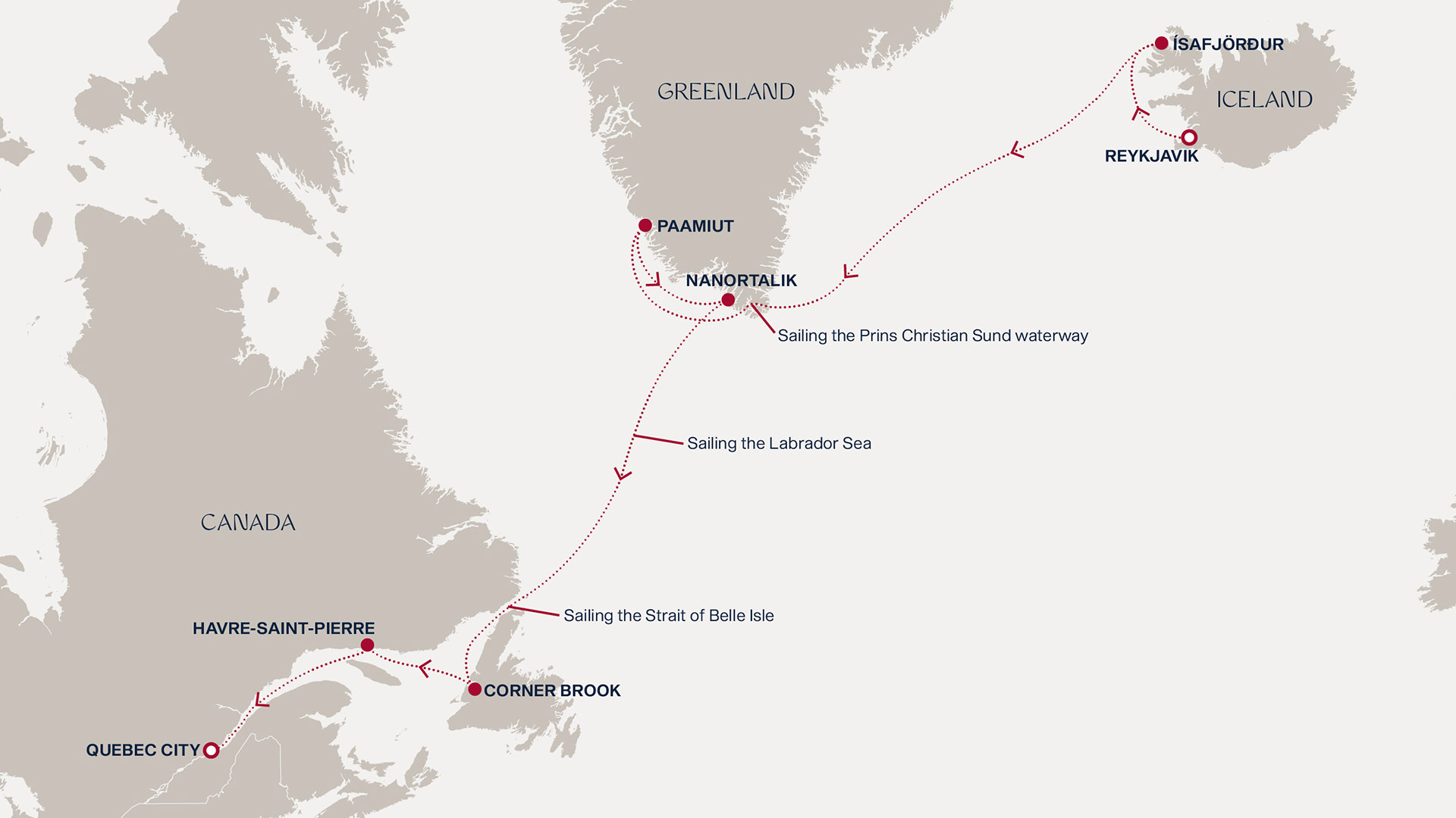 Itinerary map