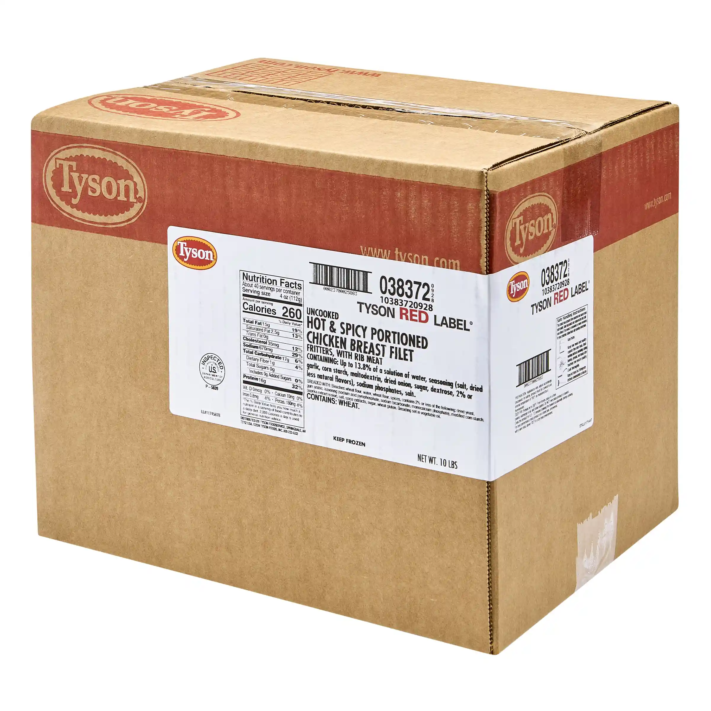 Tyson Red Label® Uncooked Hot & Spicy Select Cut Chicken Breast Filet Fritters, 4 oz. _image_5