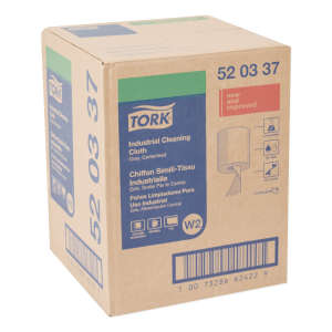 Tork, W2, 1 ply, 10.00"x12.60", Nonwoven Fabric, Industrial Wipers, Gray