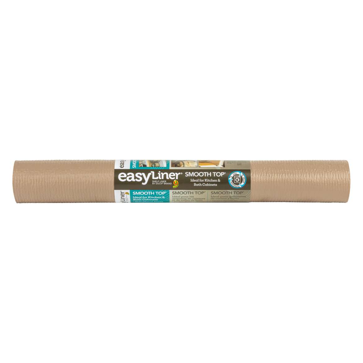 Smooth Top EasyLiner Shelf Liner Taupe, 6 ft Duck Brand