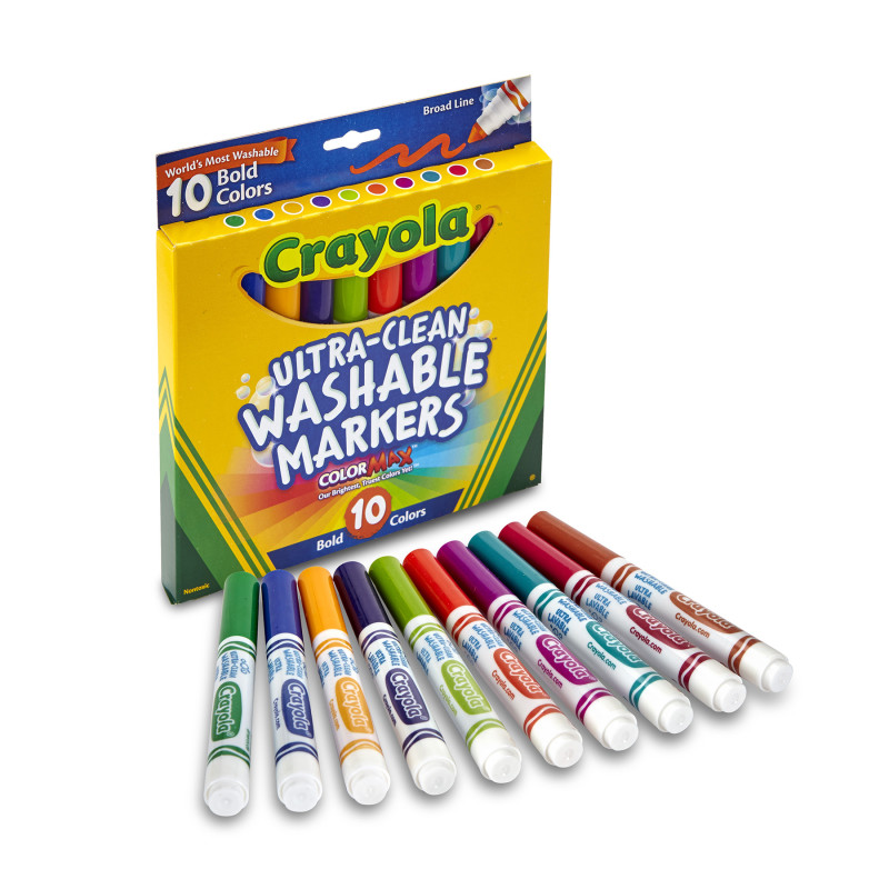 Ultra-Clean Washable® Bold, Broad Line, Color Max Markers, 10 Count