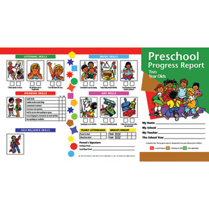 Preschool Progress Report Cards, 10 Per Pack (Age 2)
