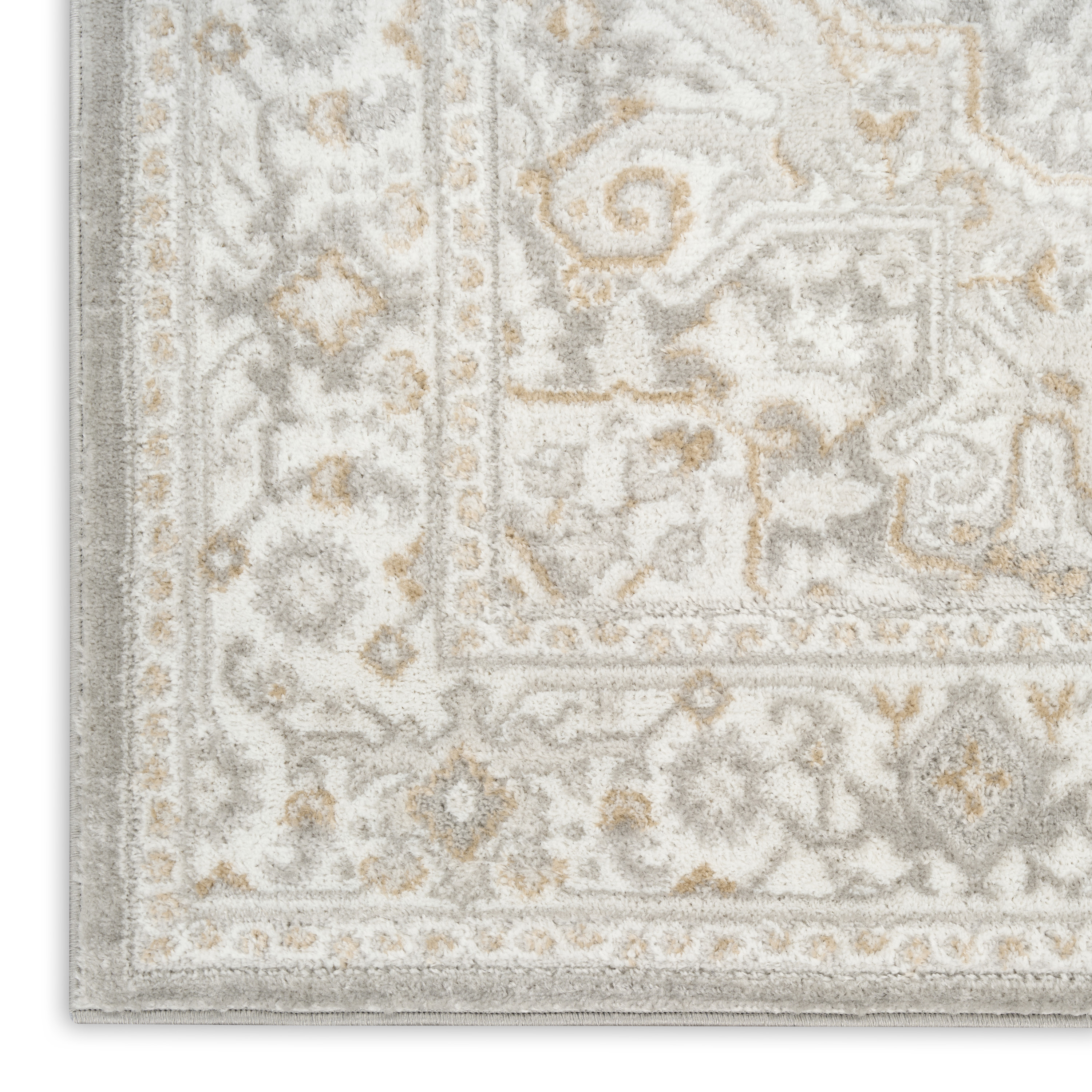 Nourison Dekor 4' x 6' Light Grey Vintage Indoor Rug