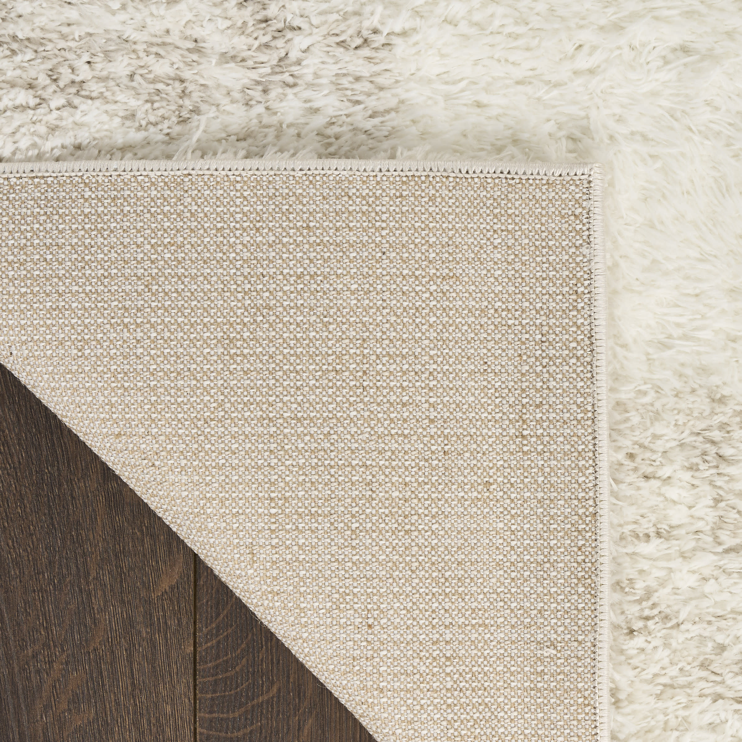 Nourison Pacific Shag 7'10" x 9'10" Ivory Beige Shag Indoor Rug