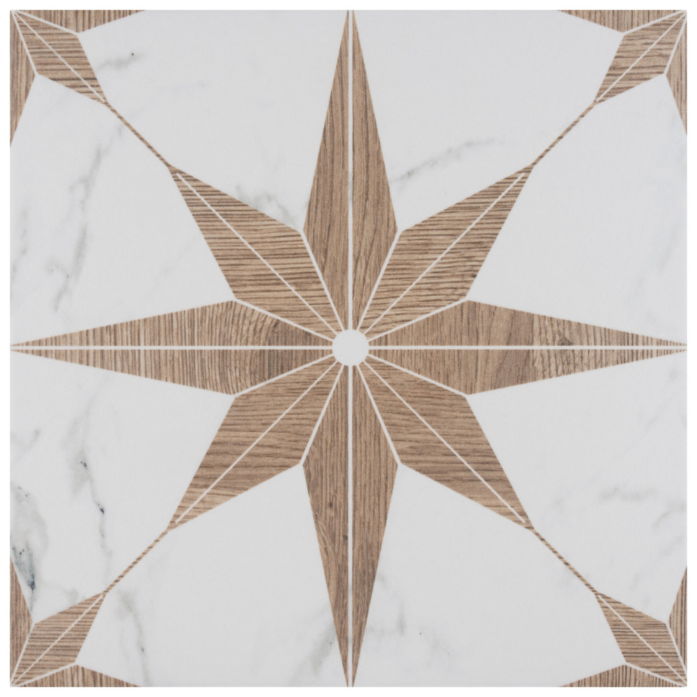 Llama Stella Loire Noce 9-3/4 in. x 9-3/4 in. Porcelain Floor and Wall Tile