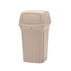 RUB843088BG, Rubbermaid Commercial,  Ranger Container with 2 Doors, 35 gal, Plastic, Beige