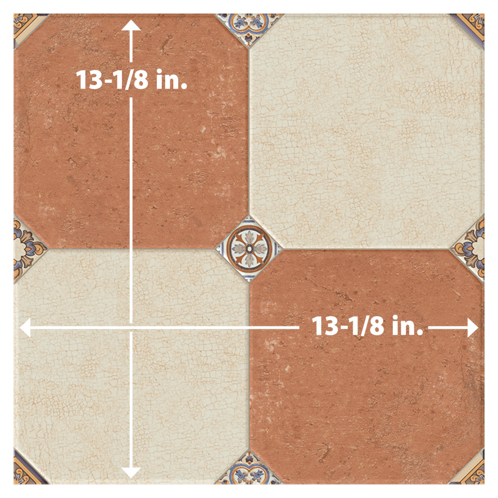 Manises Decor Mix 13-1/8 in. x 13-1/8 in. Porcelain Floor and Wall Tile