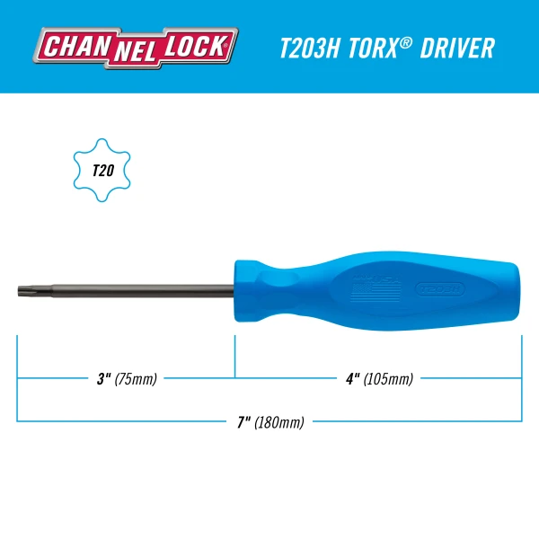 T203H TORX T20 X 3-inch Professional Screwdriver