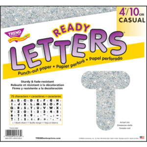 Silver Sparkle 4" Casual UC Ready Letters®