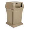 Rubbermaid Commercial, Ranger, 35 gal, Resin, Beige, Square, Receptacle