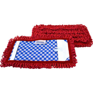 Hillyard, Trident®, Premium Looped Microfiber Mesh Pocket Mop, 11"W, Red