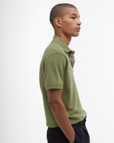 Tartan Pique Polo Shirt Burnt Olive