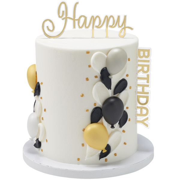 Happy Birthday Gold Vertical Layon