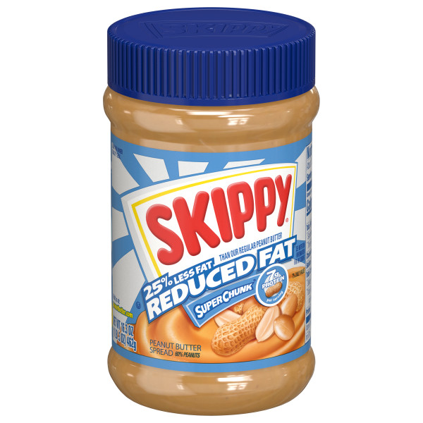 SKIPPY(r) Reduced Fat Super Chunk(r) Peanut Butter, 12/16.3 oz . C1C1 - Front Center In Package (Hi Res)