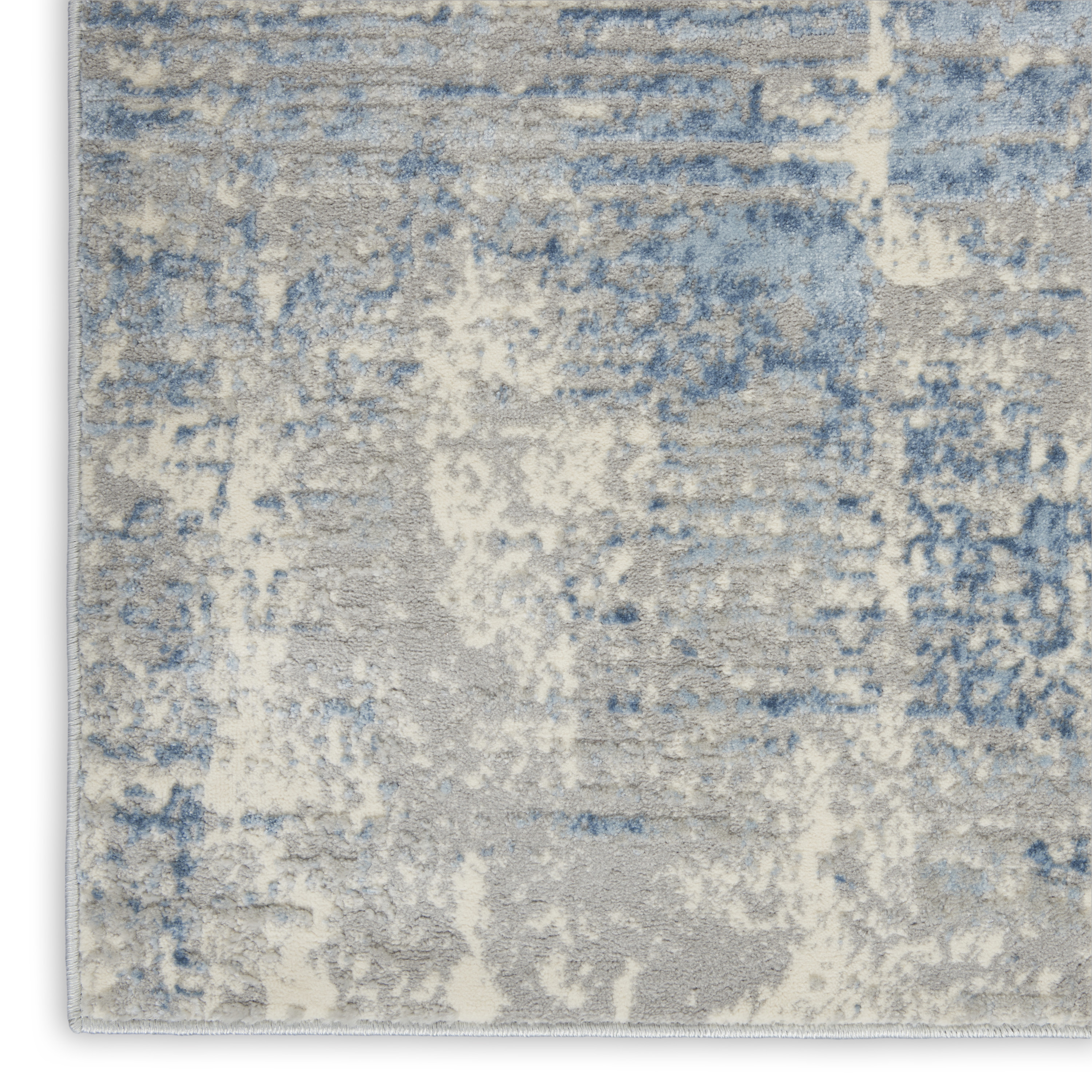 Nourison Solace 5'3" x 7'3" Ivory Grey Blue Modern Indoor Rug