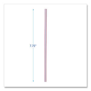 Boardwalk, Wrapped Jumbo Straws, 7.75", Plastic, White/Red Stripe
